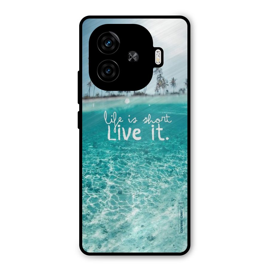 Life Is Short Metal Back Case for iQOO Z9 Turbo