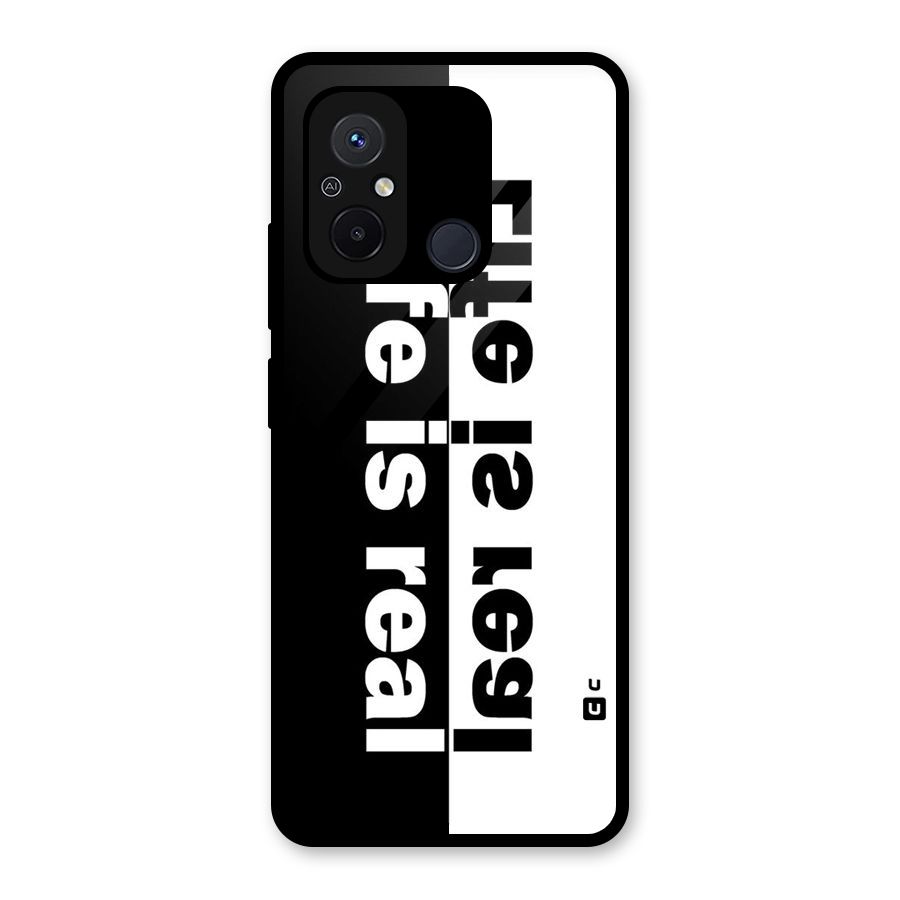 Life Reality Glass Back Case for Redmi 12C