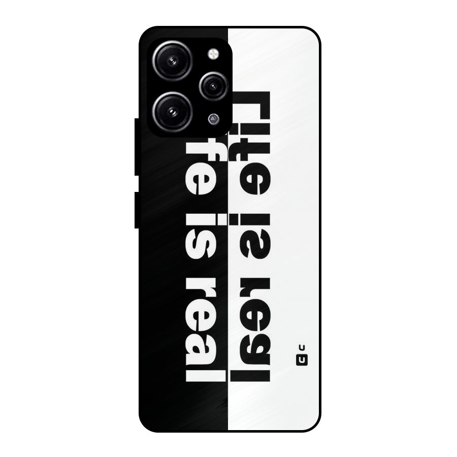 Life Reality Glass Back Case for Redmi 12 4G