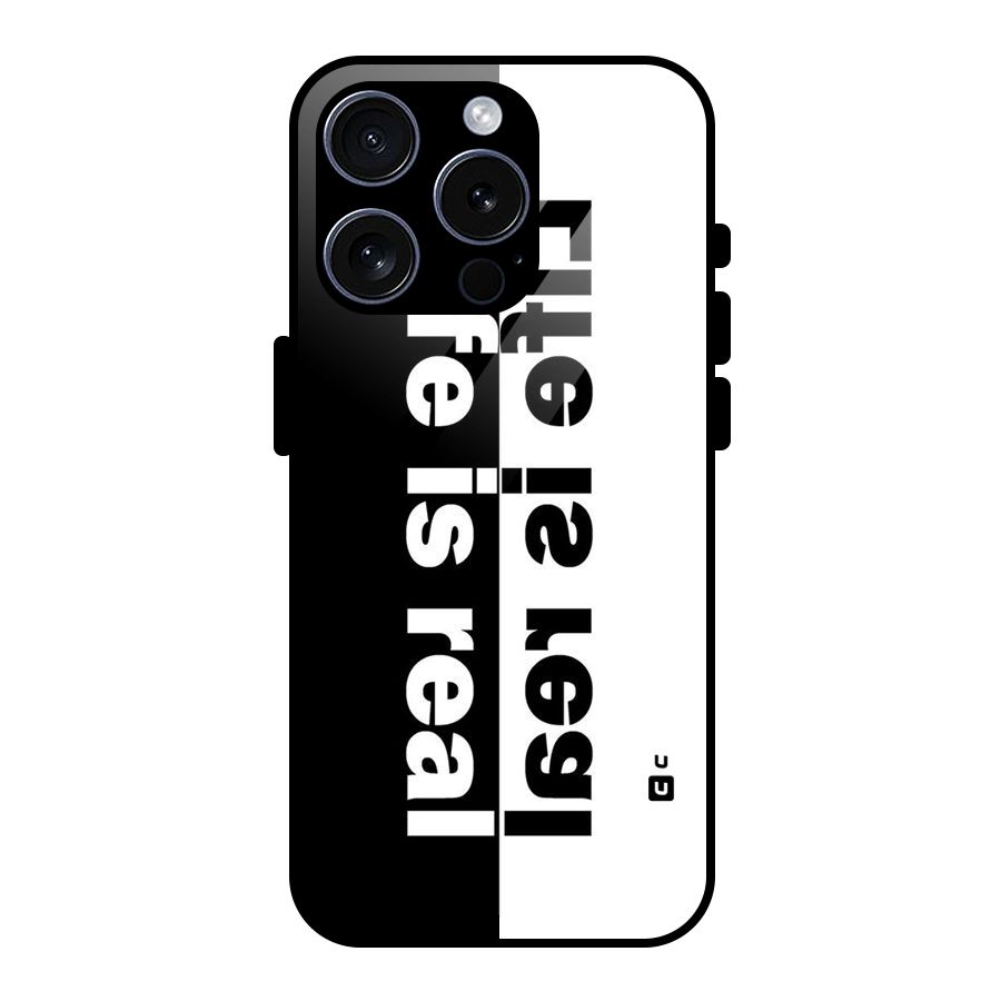 Life Reality Glass Back Case for iPhone 15 Pro