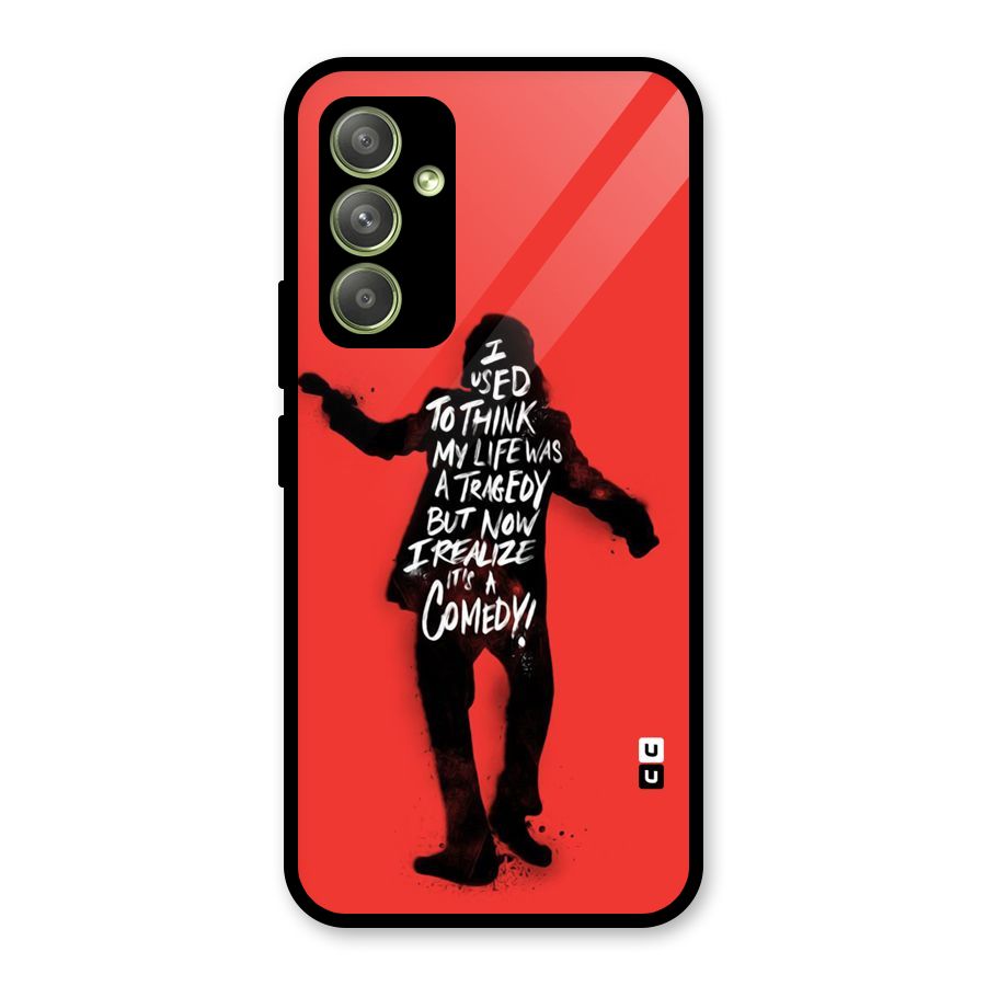 Life Tragedy Comedy Glass Back Case for Galaxy A54