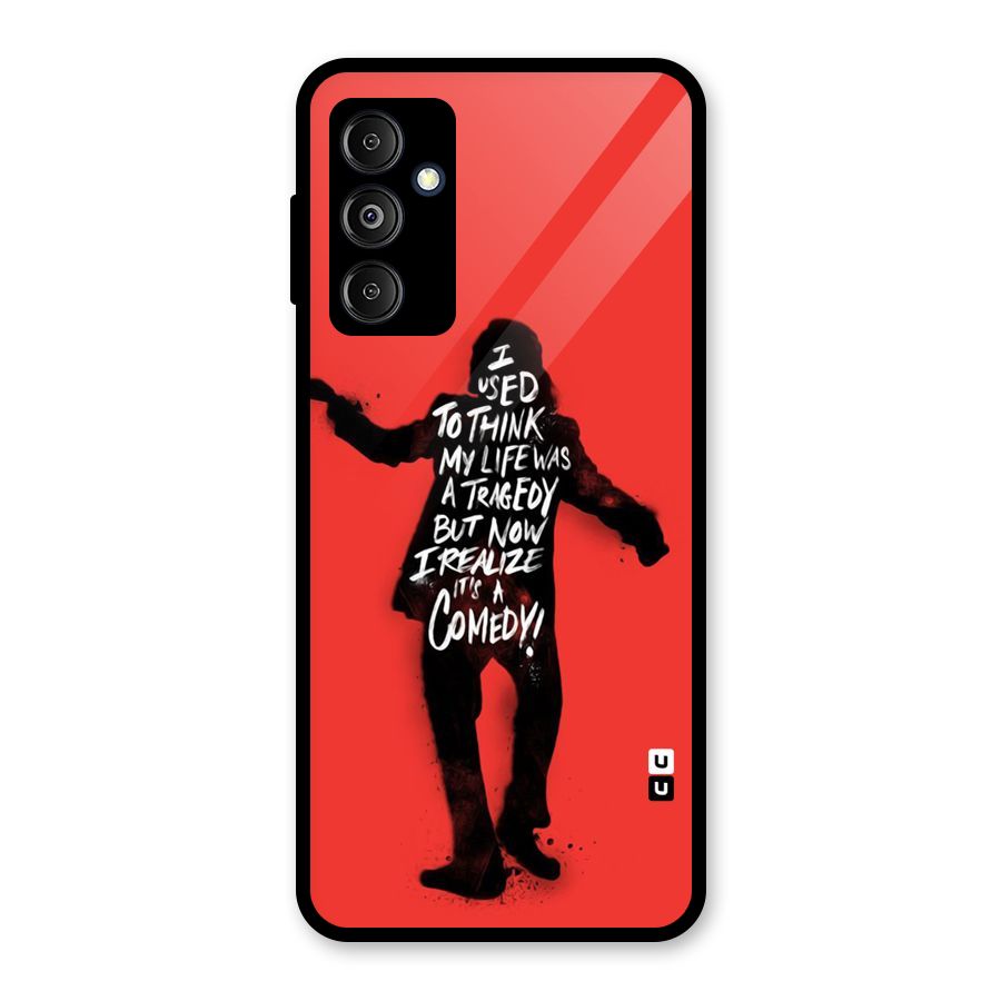 Life Tragedy Comedy Glass Back Case for Galaxy M14 5G