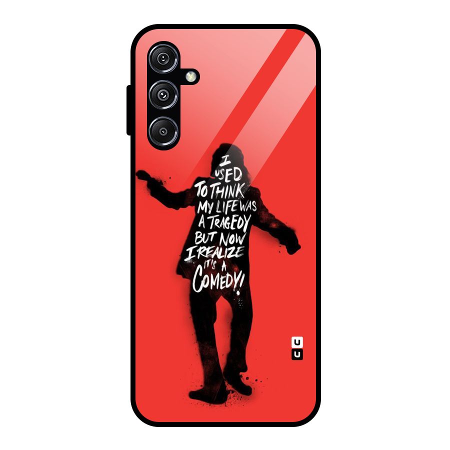 Life Tragedy Comedy Glass Back Case for Galaxy M34 5G