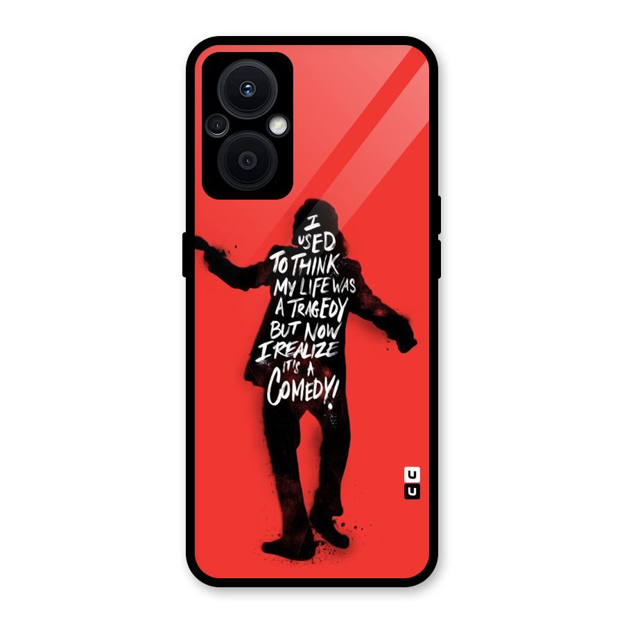 Life Tragedy Comedy Glass Back Case for Oppo F21s Pro 5G