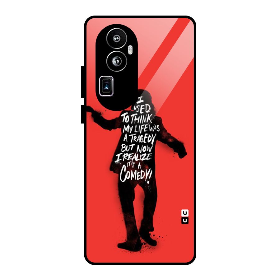 Life Tragedy Comedy Glass Back Case for Oppo Reno10 Pro Plus