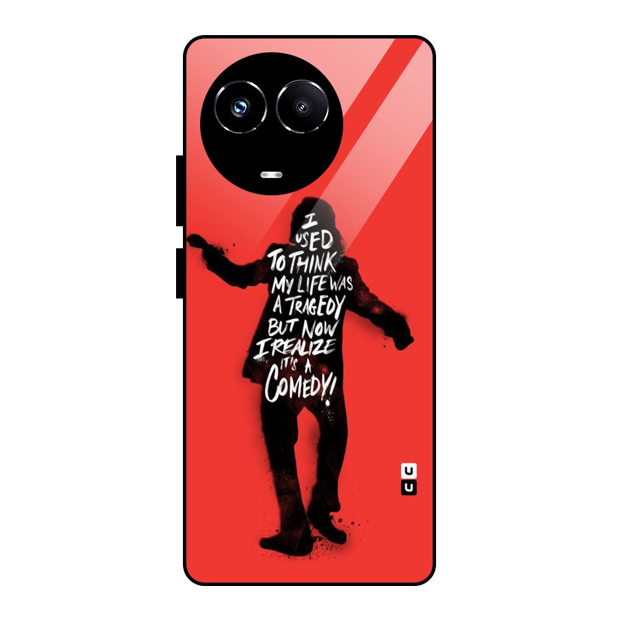 Life Tragedy Comedy Glass Back Case for Realme Narzo 60X