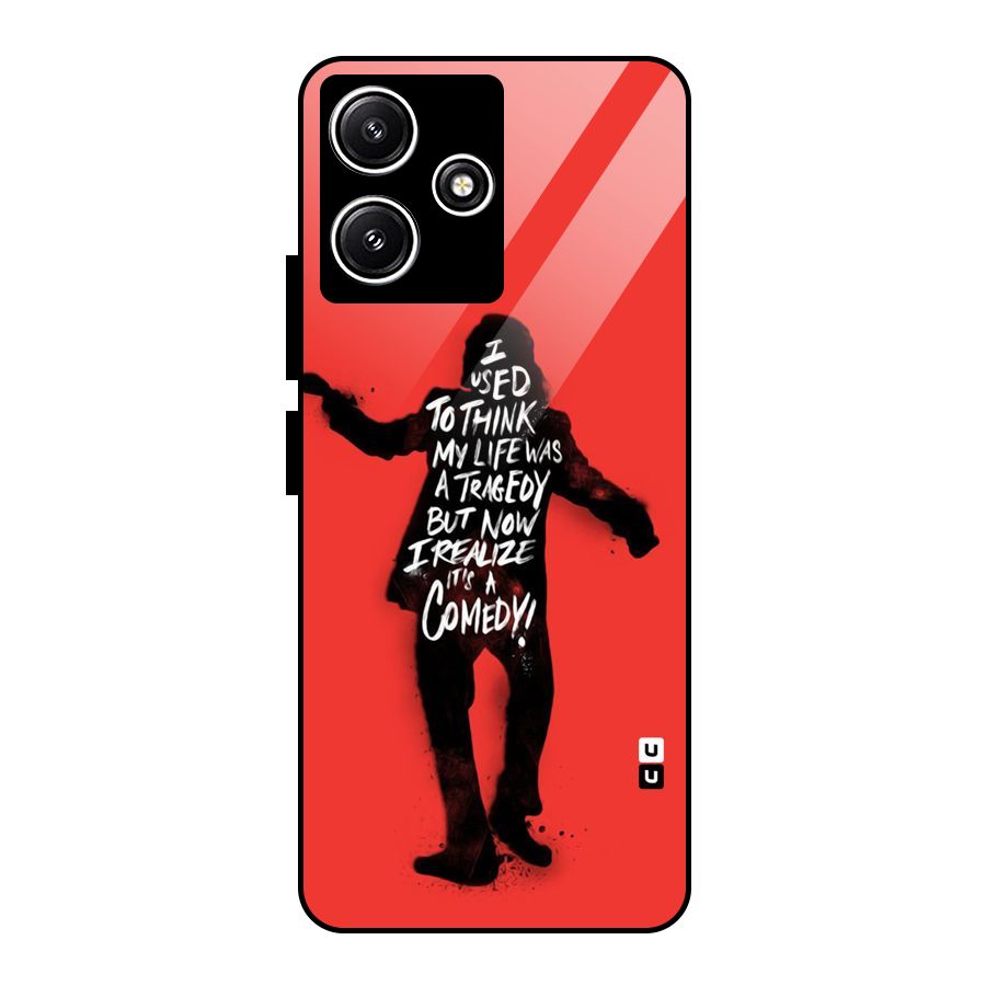 Life Tragedy Comedy Glass Back Case for Redmi 12 5G