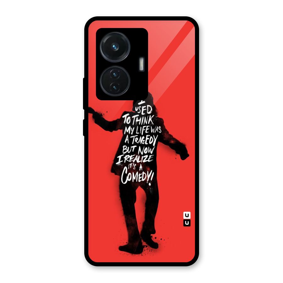 Life Tragedy Comedy Glass Back Case for Vivo T1 44W