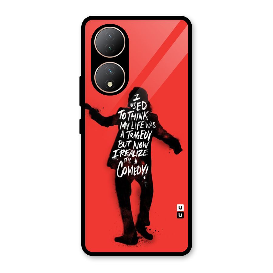 Life Tragedy Comedy Glass Back Case for Vivo Y100A