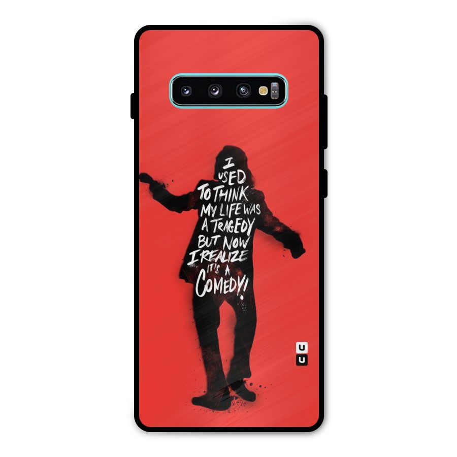 Life Tragedy Comedy Metal Back Case for Galaxy S10 Plus