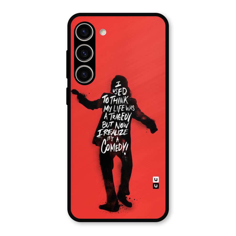Life Tragedy Comedy Metal Back Case for Galaxy S23 Plus