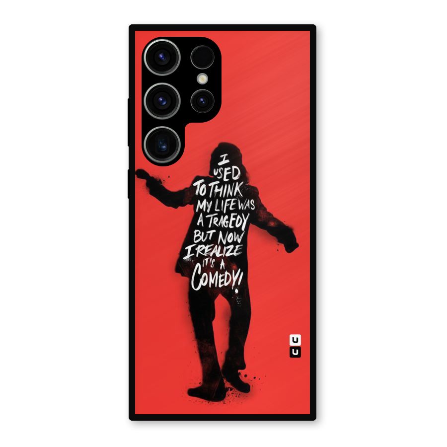 Life Tragedy Comedy Metal Back Case for Galaxy S23 Ultra