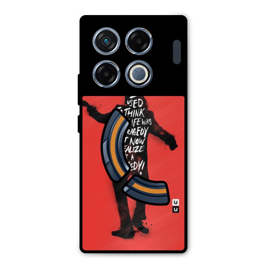 Life Tragedy Comedy Metal Back Case for Infinix GT 20 Pro