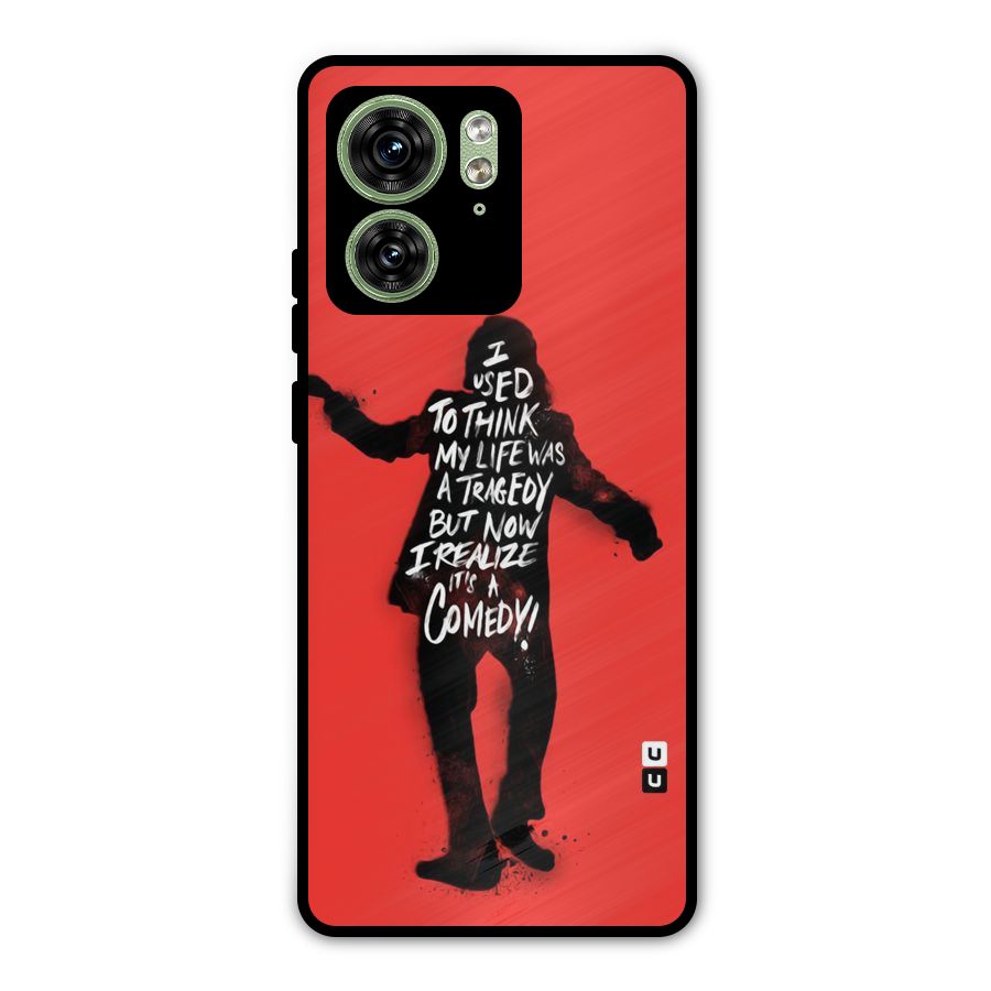 Life Tragedy Comedy Metal Back Case for Motorola Edge 40 5G