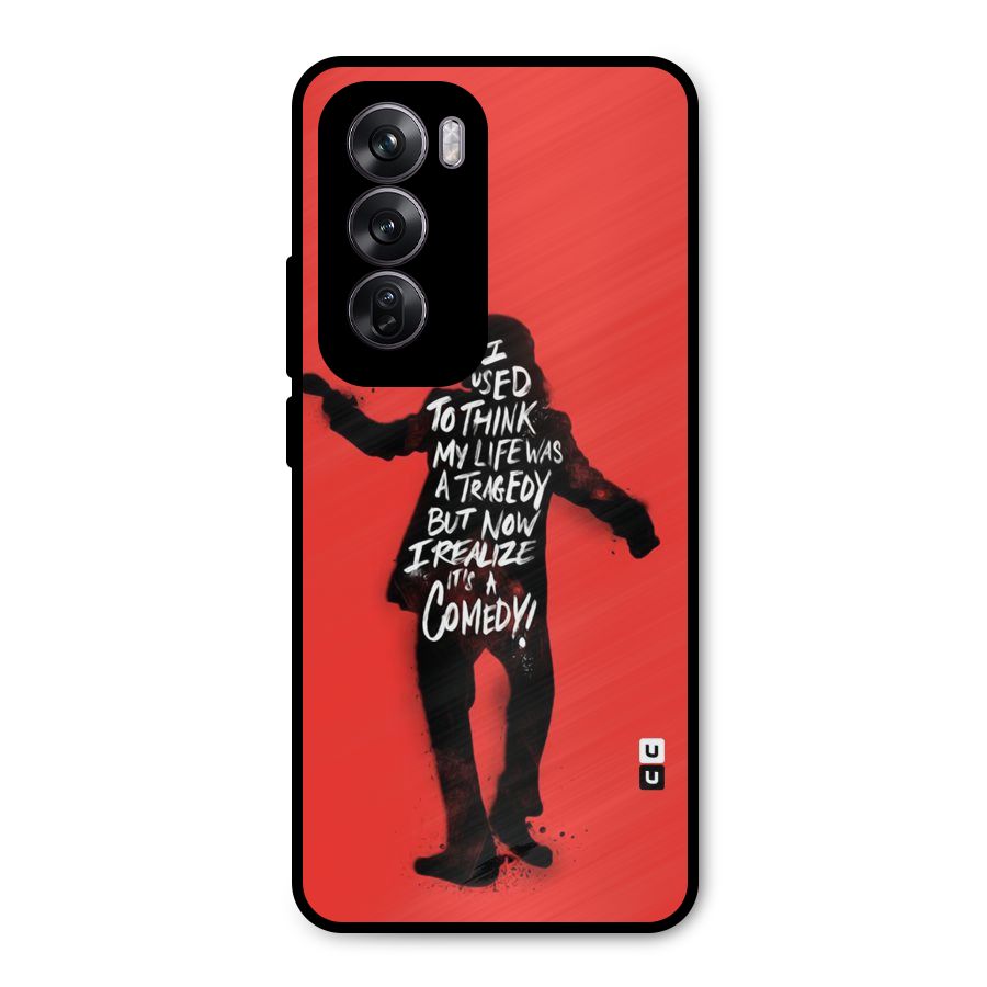 Life Tragedy Comedy Metal Back Case for Oppo Reno12 Pro