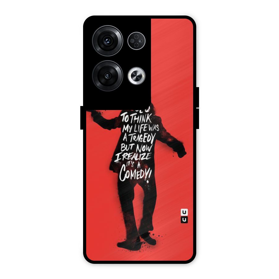Life Tragedy Comedy Metal Back Case for Oppo Reno8 Pro 5G