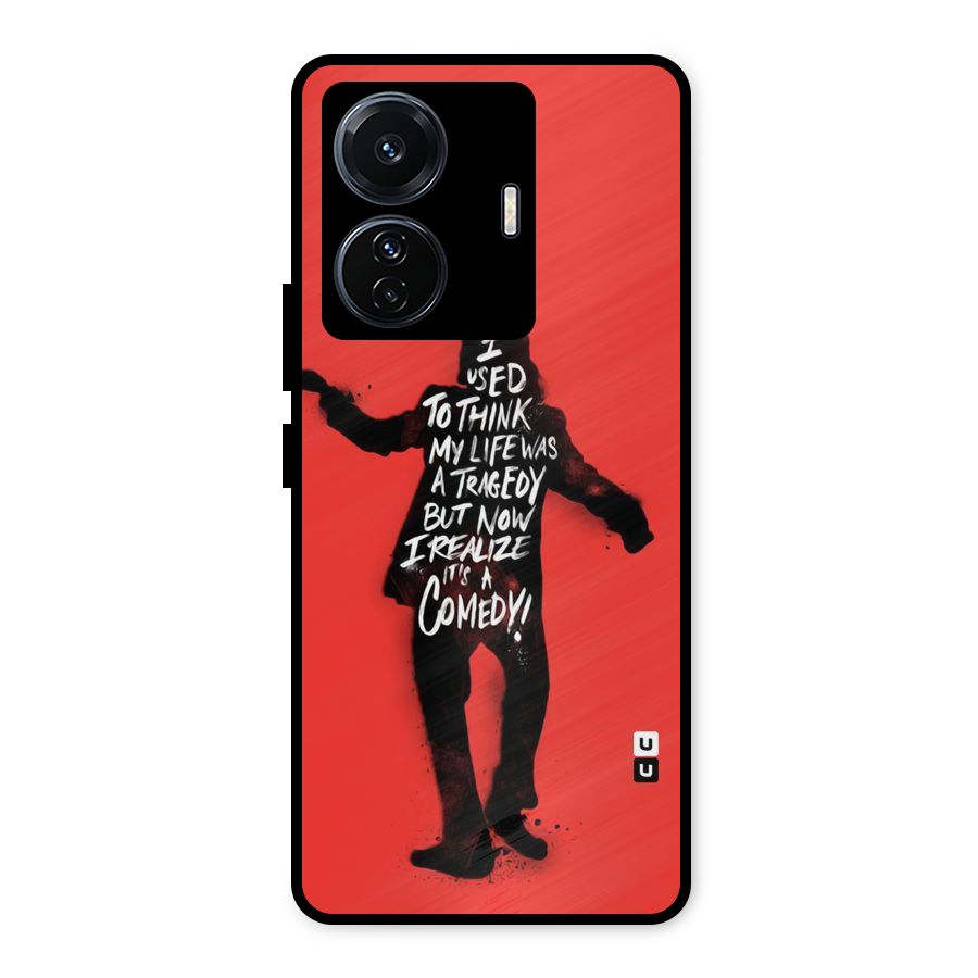 Life Tragedy Comedy Metal Back Case for Vivo T1 Pro