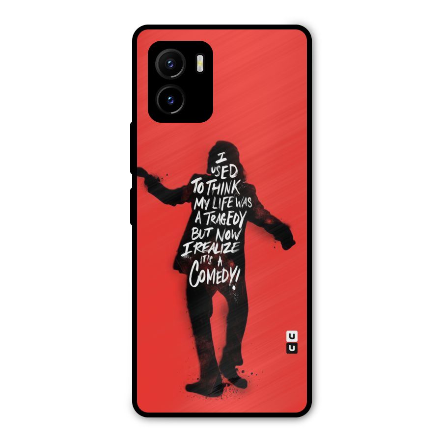 Life Tragedy Comedy Metal Back Case for Vivo Y15s