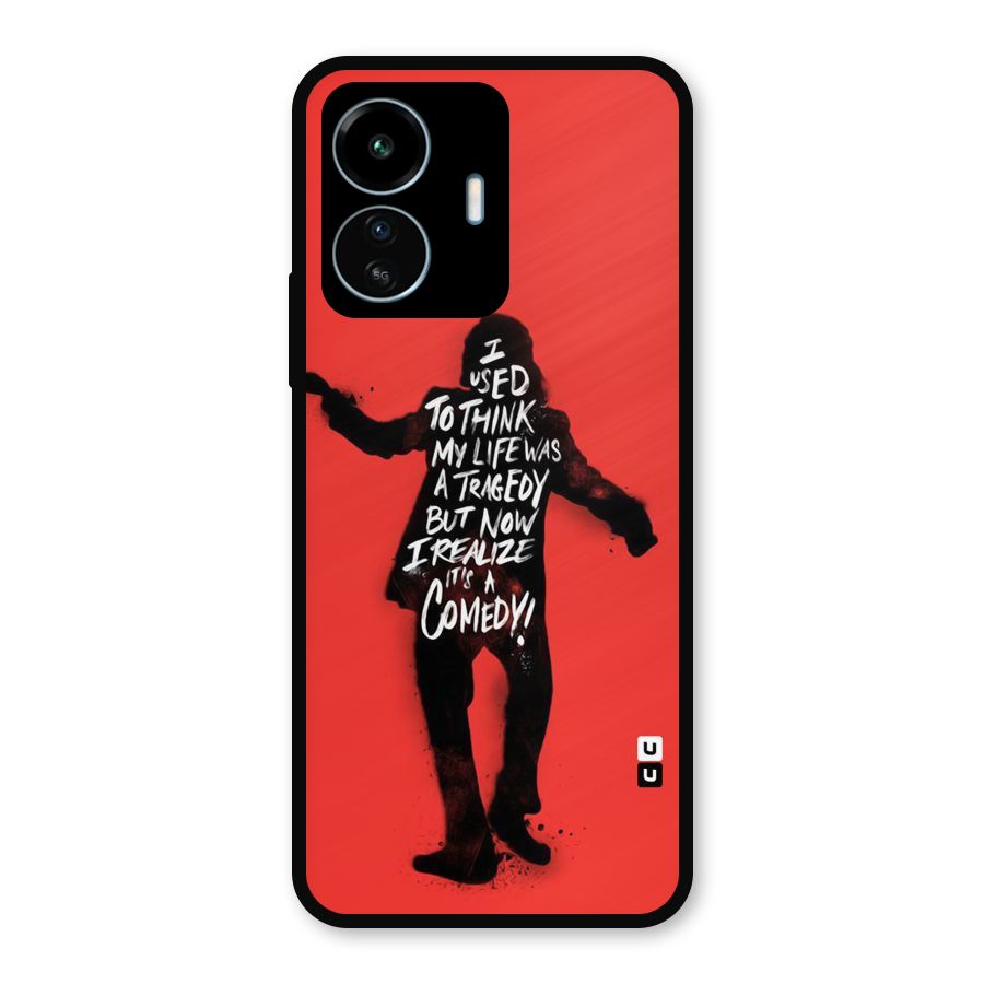 Life Tragedy Comedy Metal Back Case for vivo iQOO Z6 Lite 5G