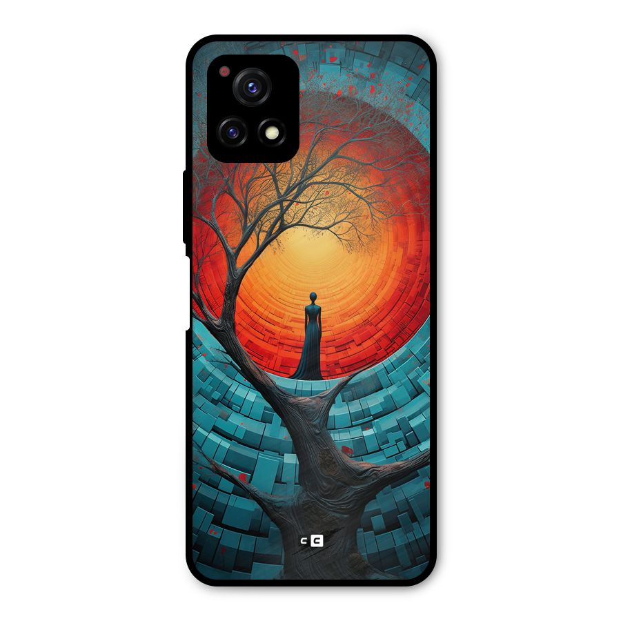 Life Tree Metal Back Case for Vivo Y72 5G