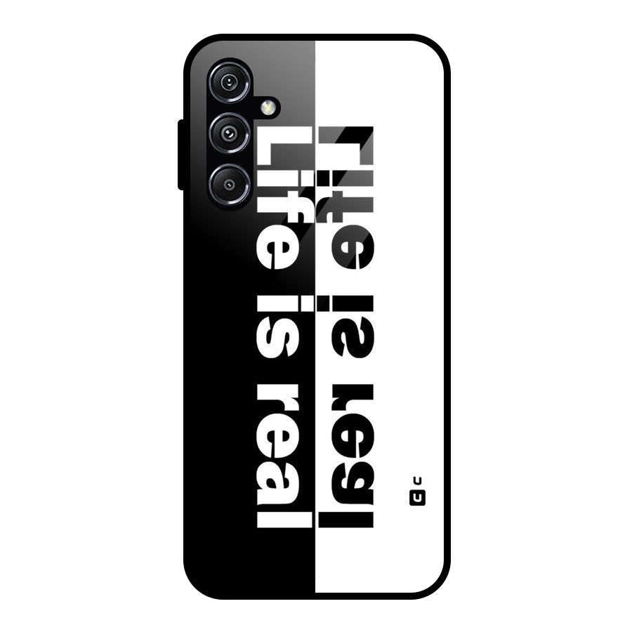 Life is Real Glass Back Case for Galaxy M34 5G