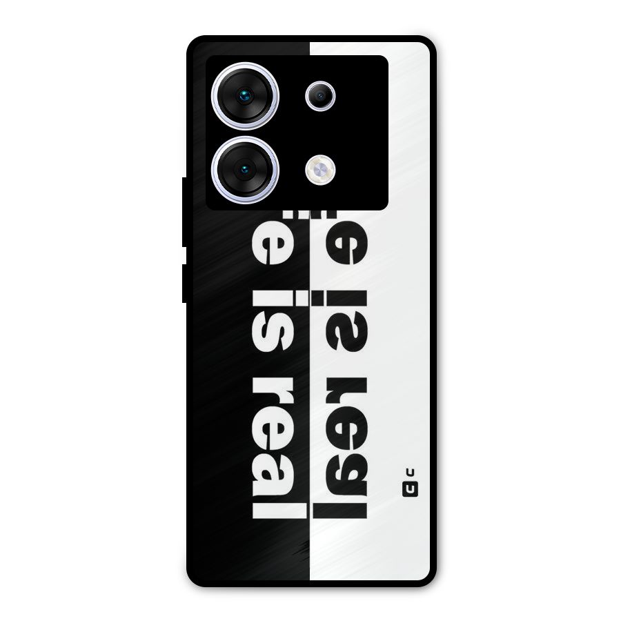 Life is Real Metal Back Case for Infinix Zero 30 5G