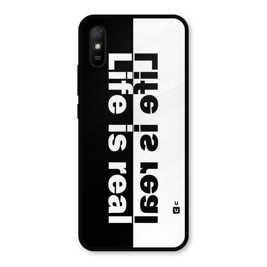 Life is Real Metal Back Case for Redmi 9i