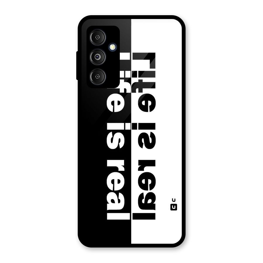 Life is Real Simple Glass Back Case for Galaxy M14 5G
