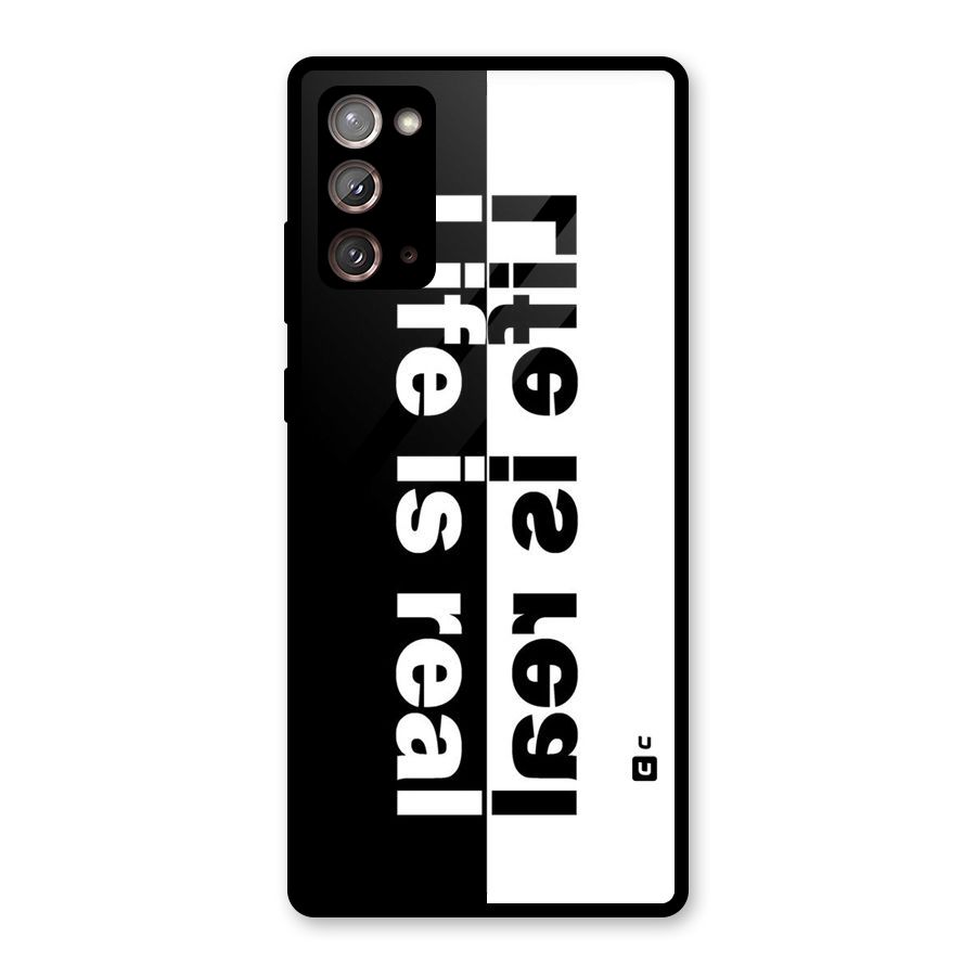 Life is Real Simple Glass Back Case for Galaxy Note 20