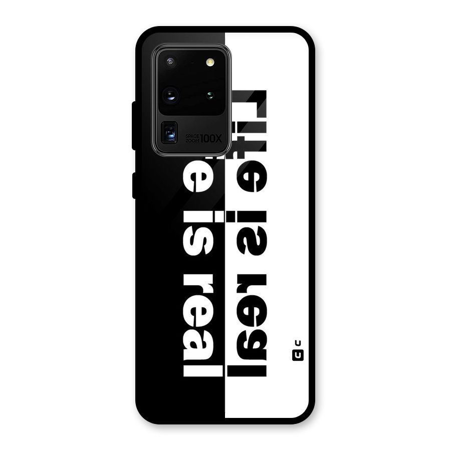 Life is Real Simple Glass Back Case for Galaxy S20 Ultra