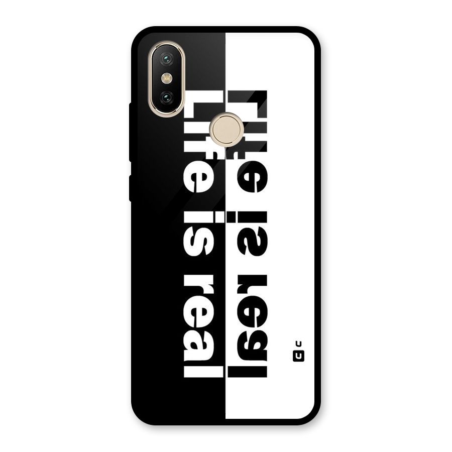 Life is Real Simple Glass Back Case for Redmi A2