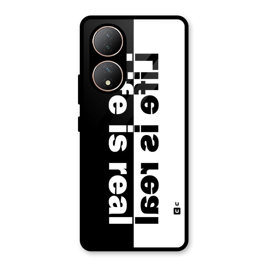 Life is Real Simple Glass Back Case for Vivo Y100A