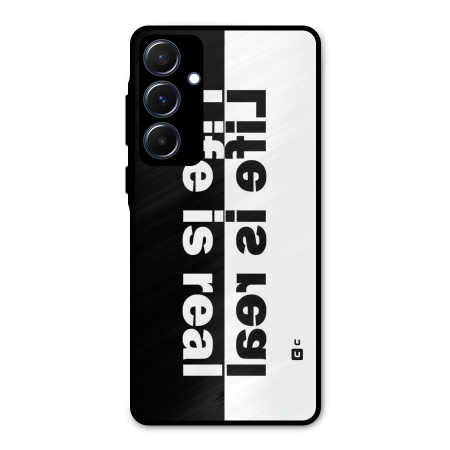 Life is Real Simple Metal Back Case for Galaxy A55