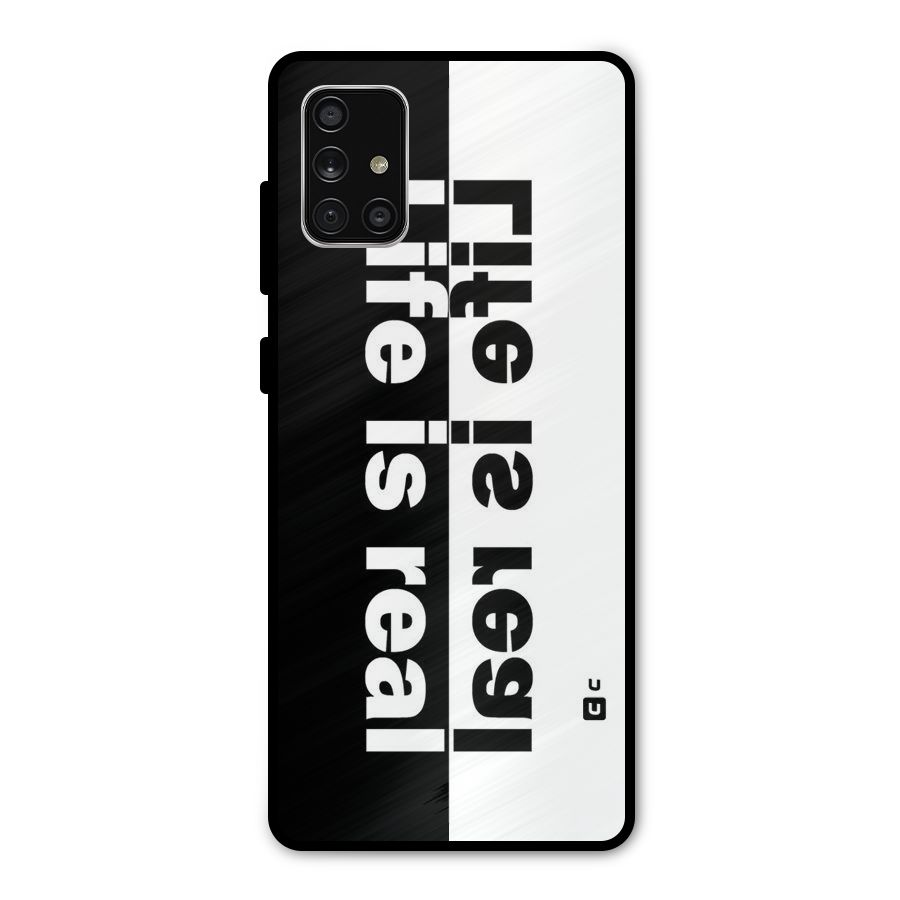 Life is Real Simple Metal Back Case for Galaxy A71
