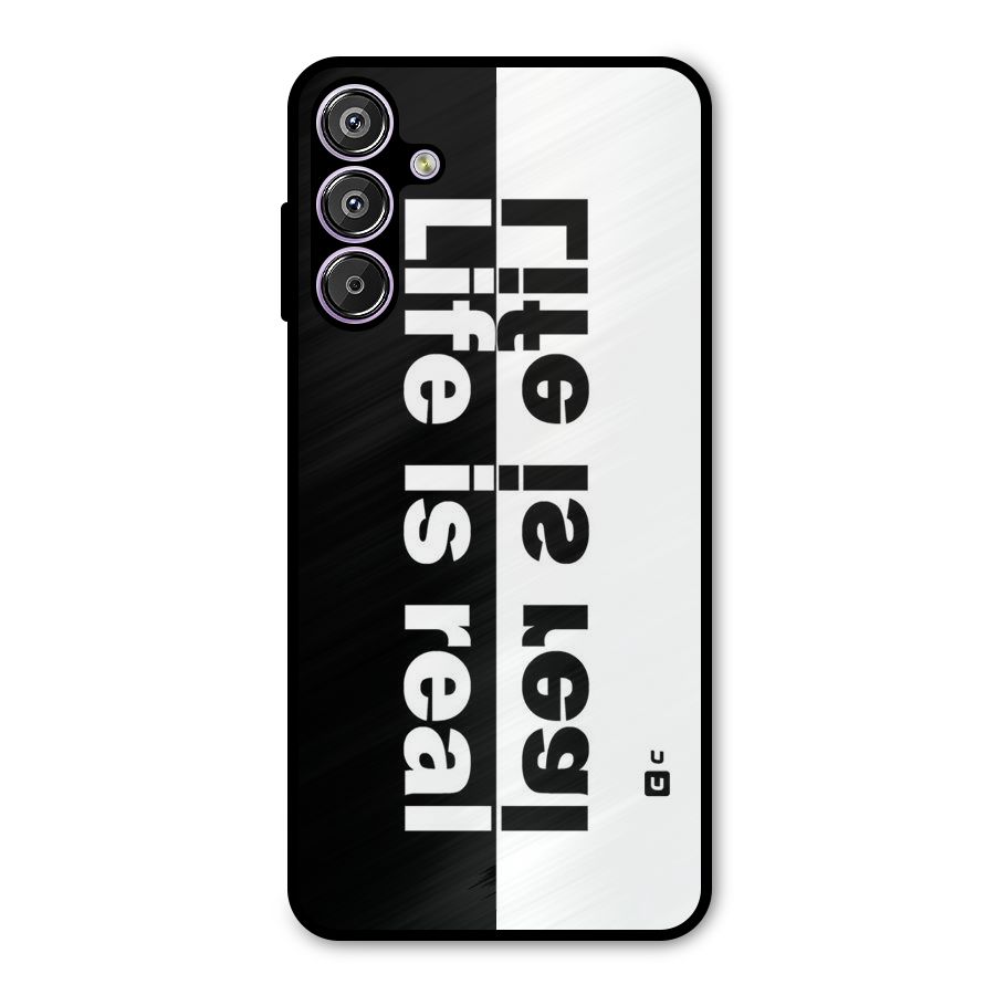 Life is Real Simple Metal Back Case for Galaxy M15