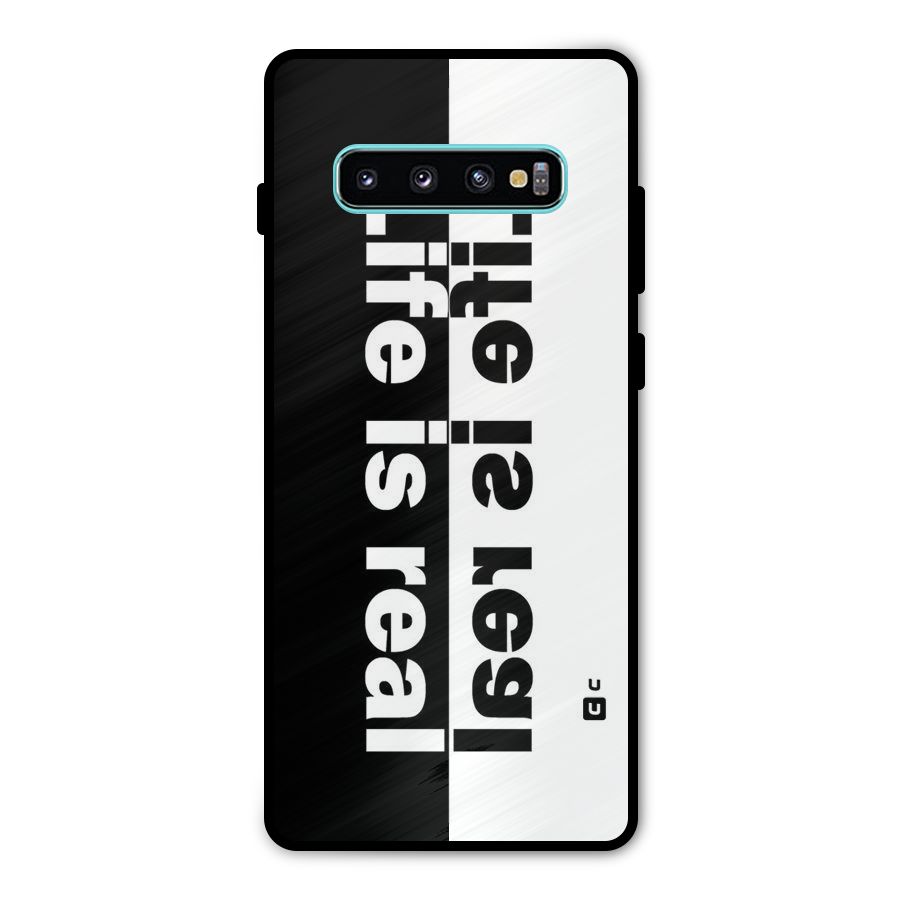 Life is Real Simple Metal Back Case for Galaxy S10 Plus