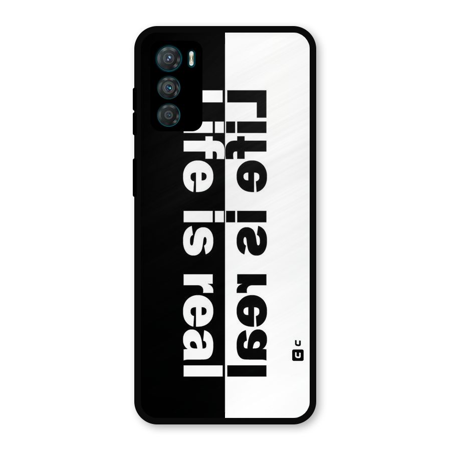 Life is Real Simple Metal Back Case for Moto G42
