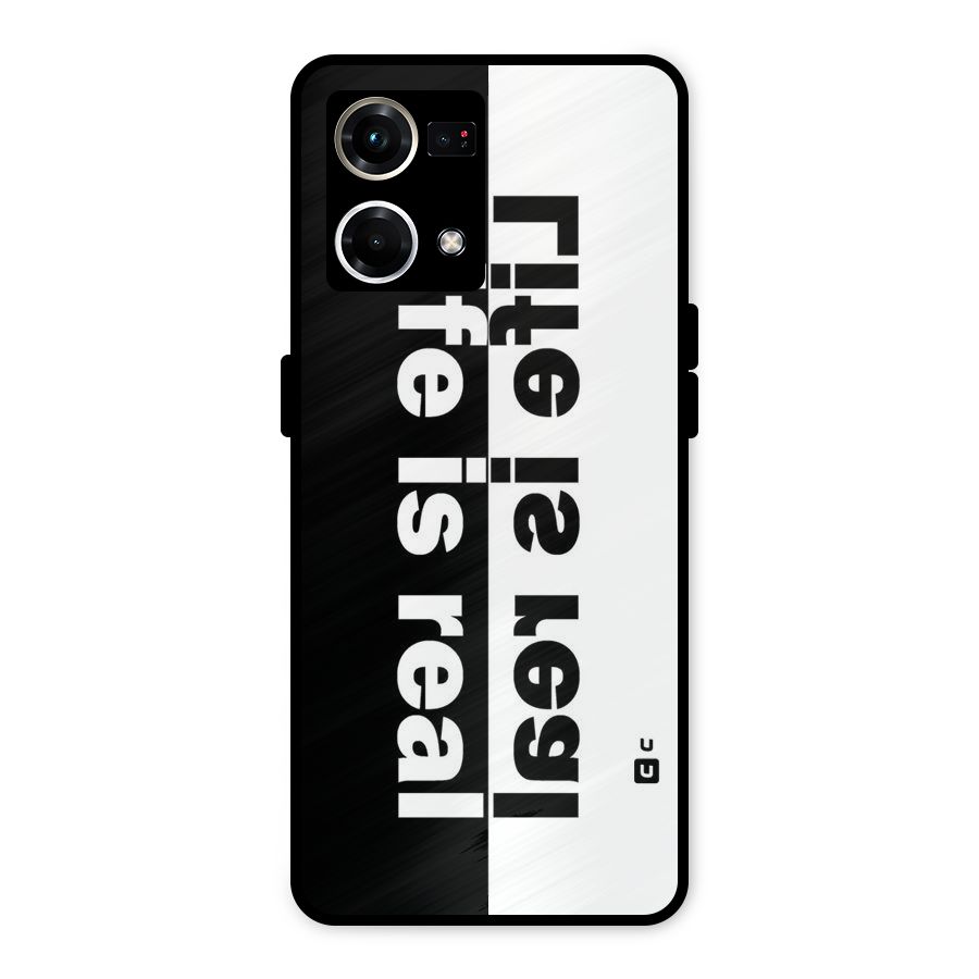 Life is Real Simple Metal Back Case for Oppo F21s Pro 4G