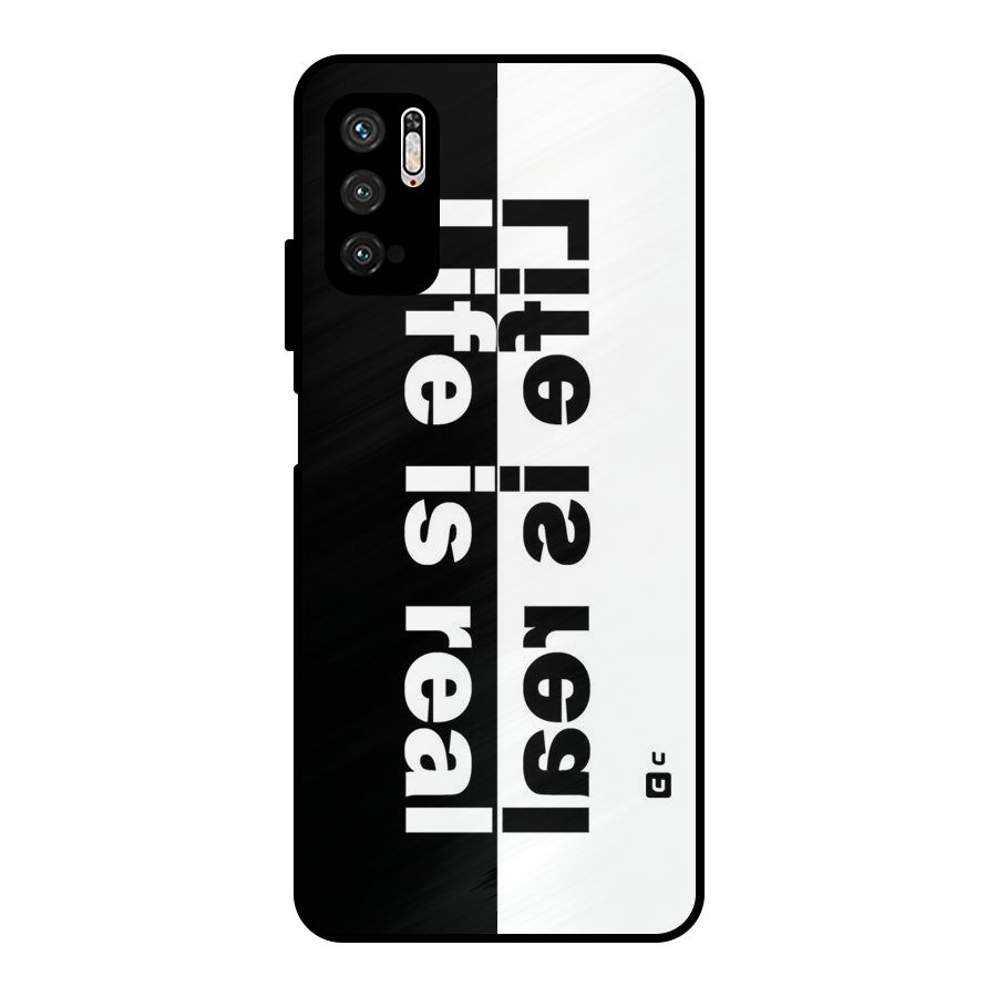 Life is Real Simple Metal Back Case for Poco M3 Pro 5G