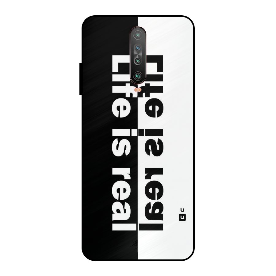 Life is Real Simple Metal Back Case for Poco X2