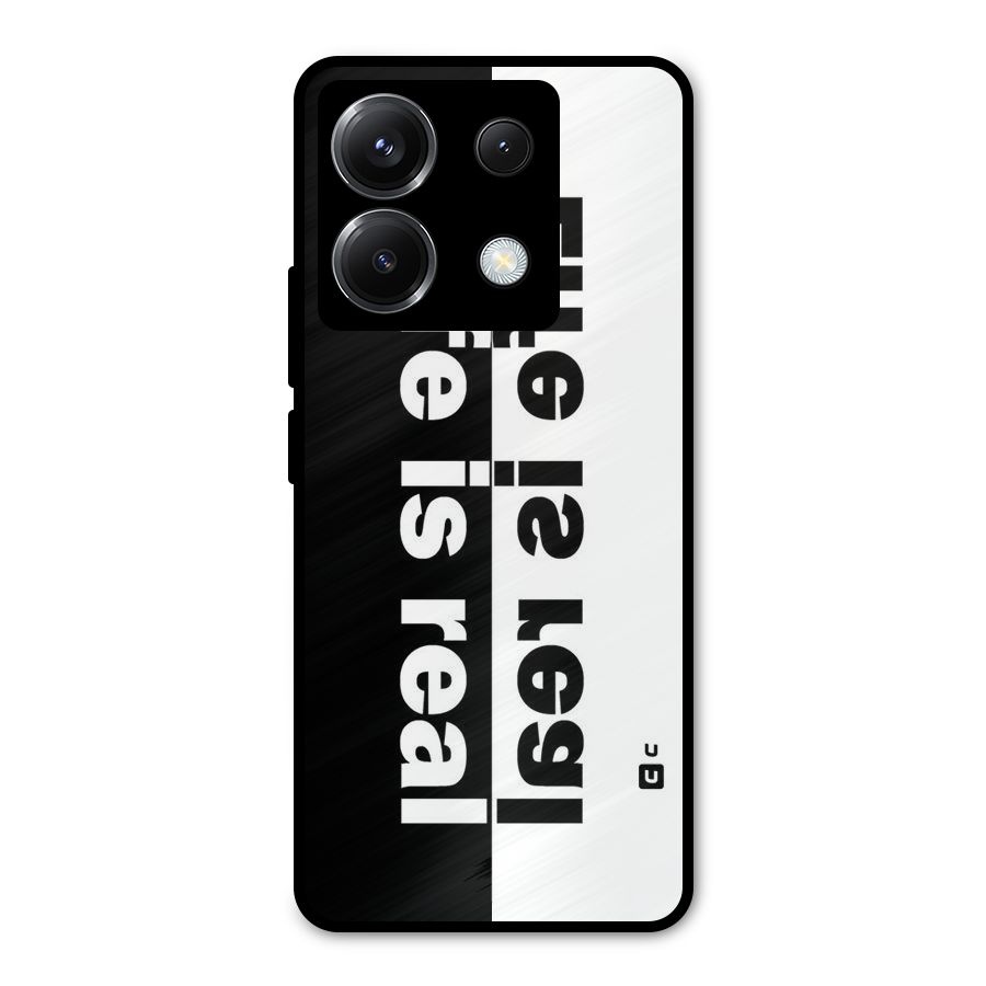 Life is Real Simple Metal Back Case for Poco X6