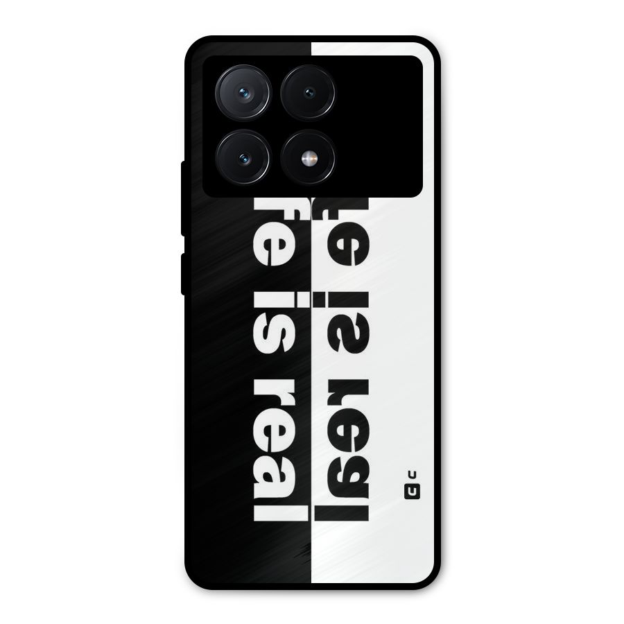 Life is Real Simple Metal Back Case for Poco X6 Pro