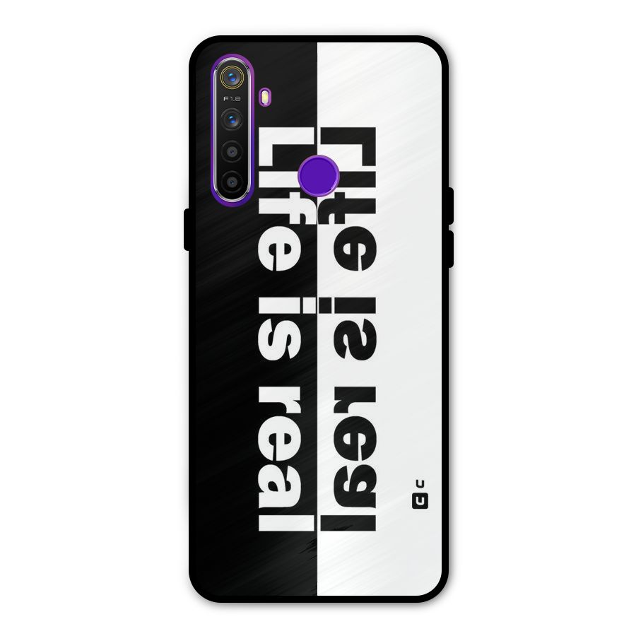 Life is Real Simple Metal Back Case for Realme 5
