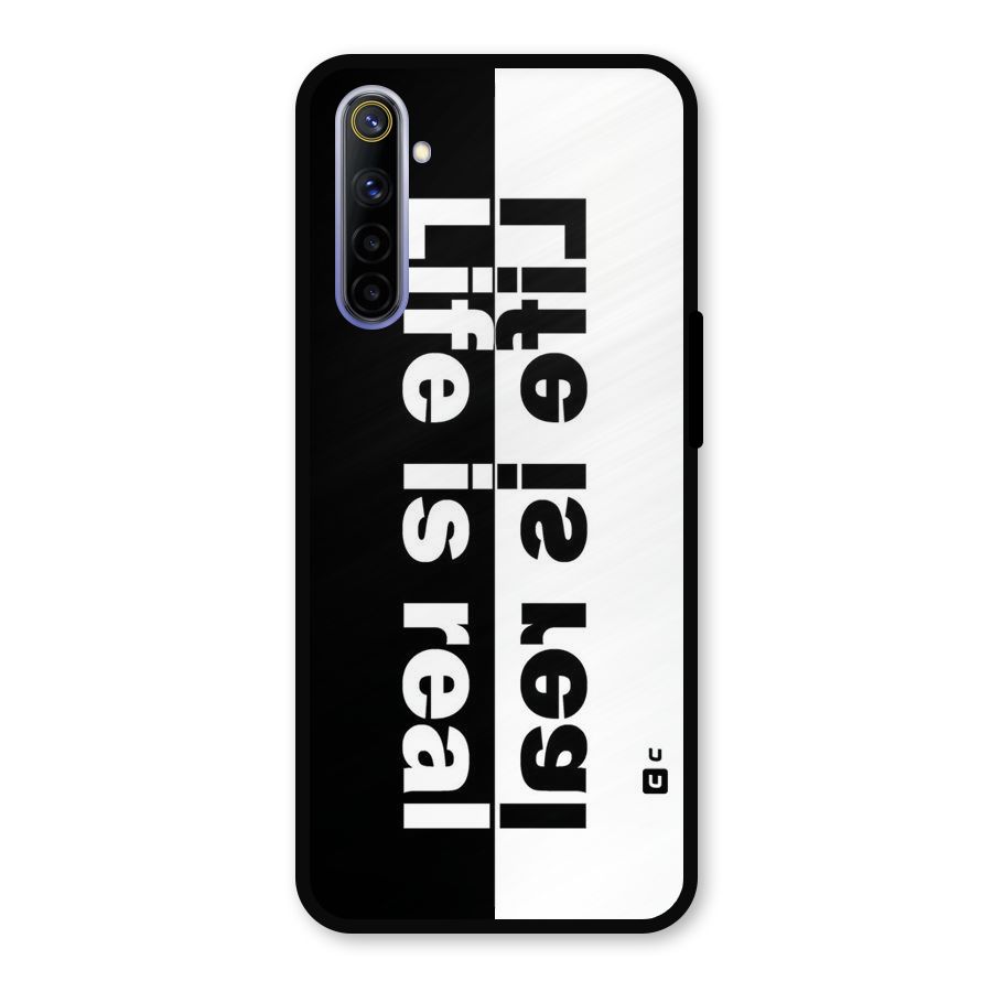 Life is Real Simple Metal Back Case for Realme 6i