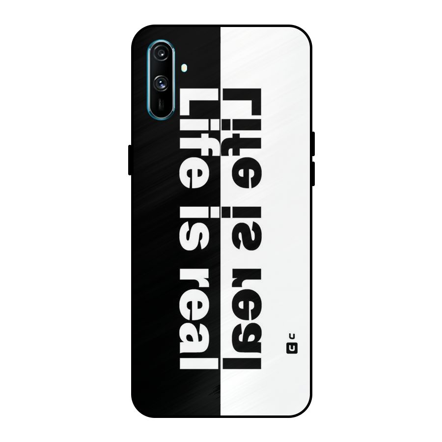 Life is Real Simple Metal Back Case for Realme C3