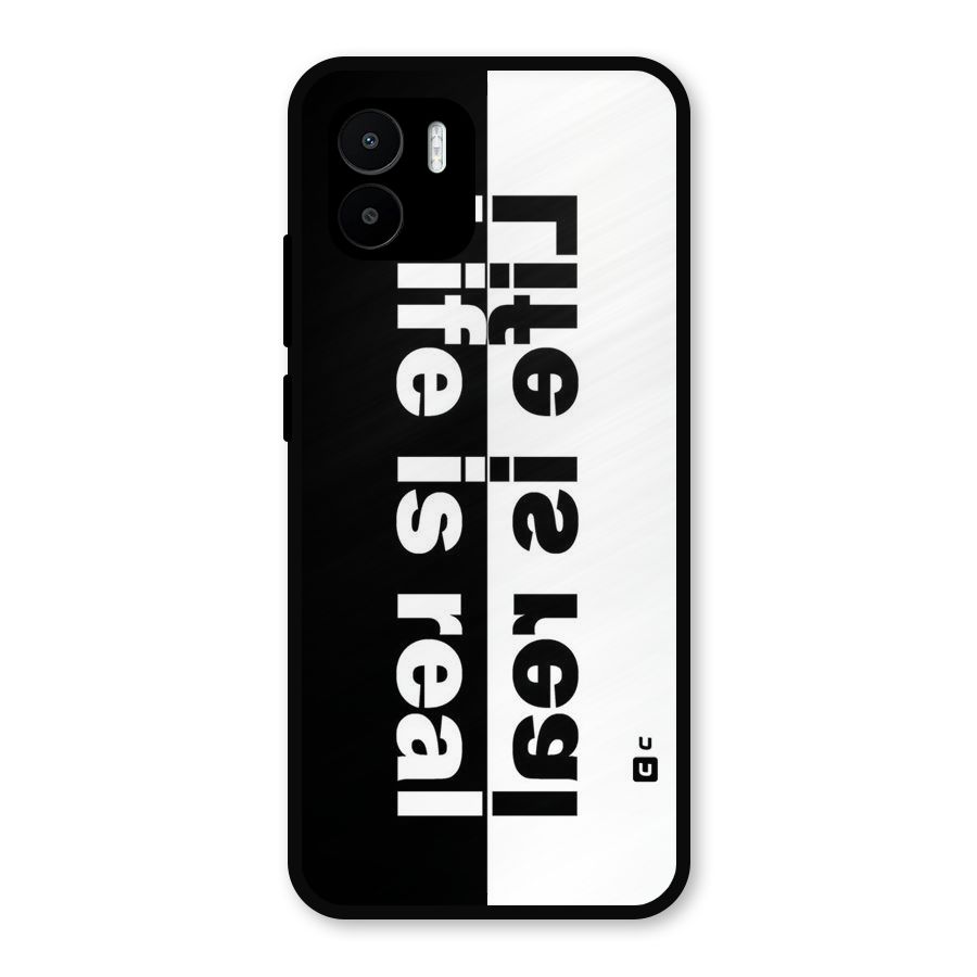 Life is Real Simple Metal Back Case for Redmi A2