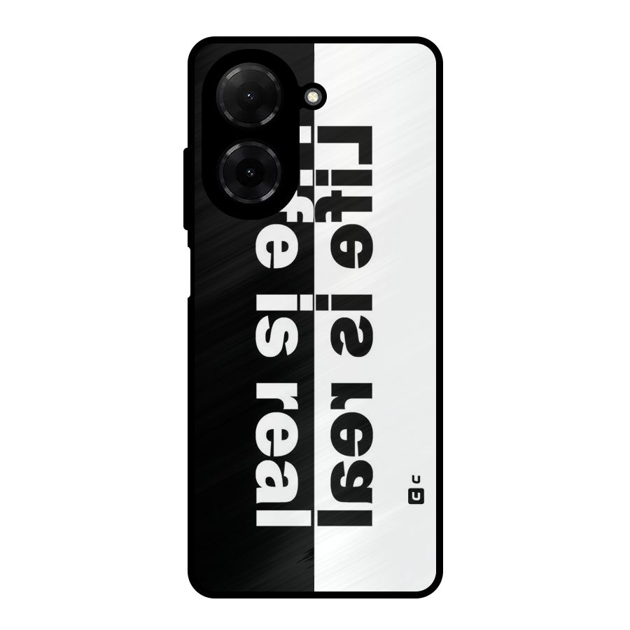Life is Real Simple Metal Back Case for Redmi A5 4G