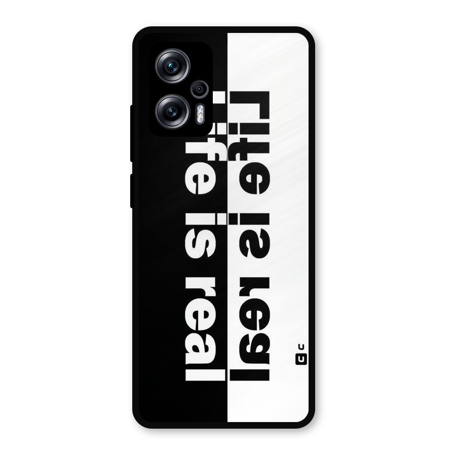 Life is Real Simple Metal Back Case for Redmi K50i