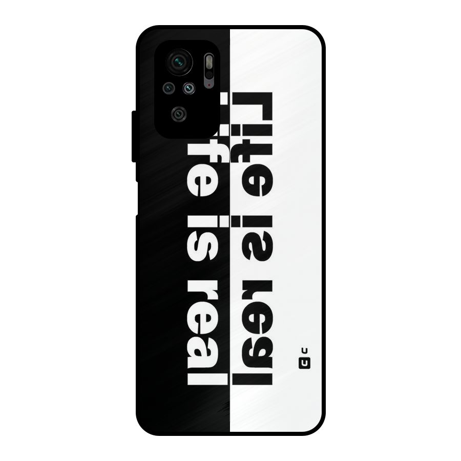 Life is Real Simple Metal Back Case for Redmi Note 10S
