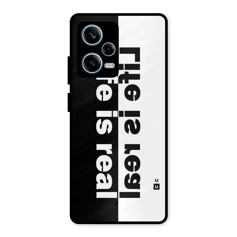Life is Real Simple Metal Back Case for Redmi Note 12 Pro